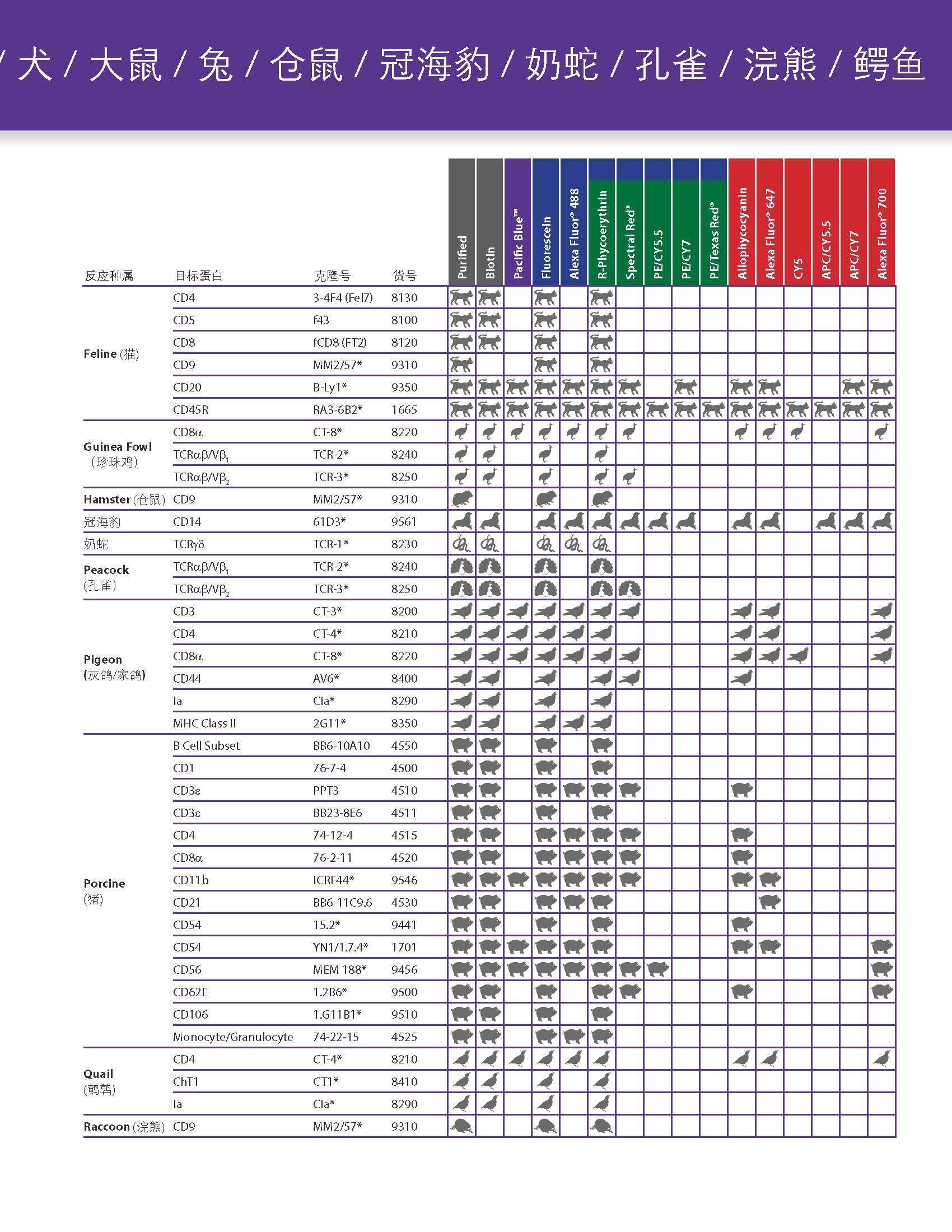 SouthernBiotech兽-禽类-细胞表面蛋白抗体单页