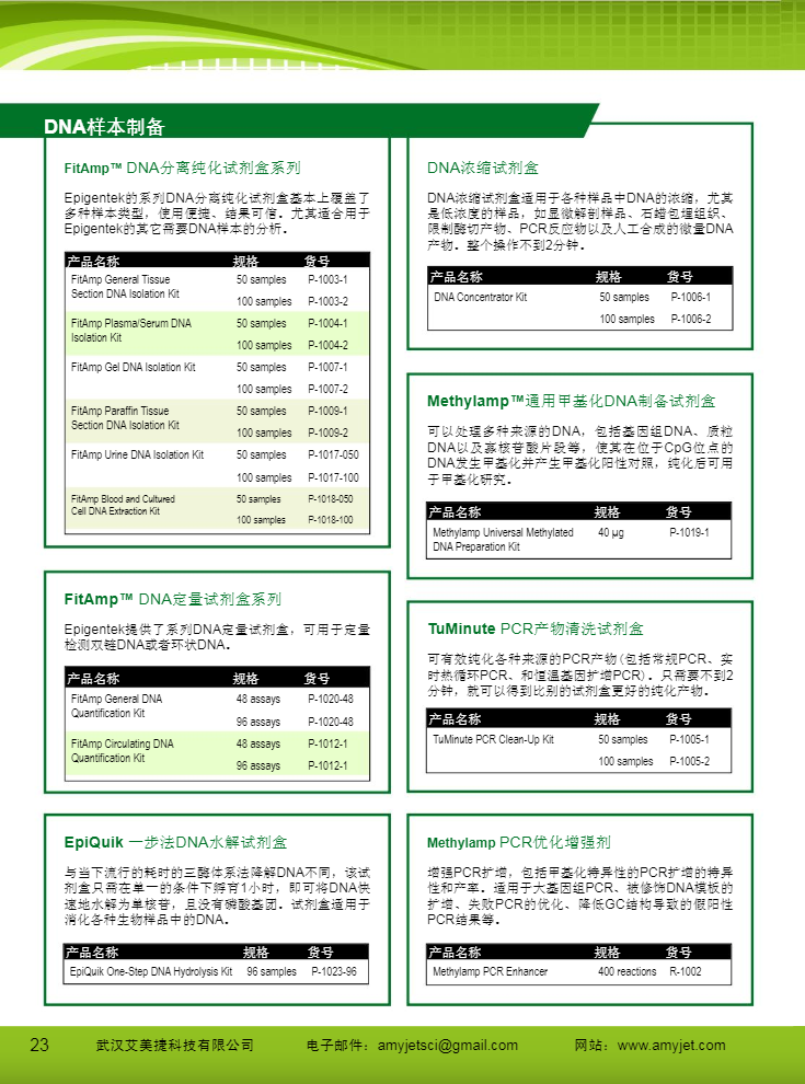 表观遗传研究方案产品折页